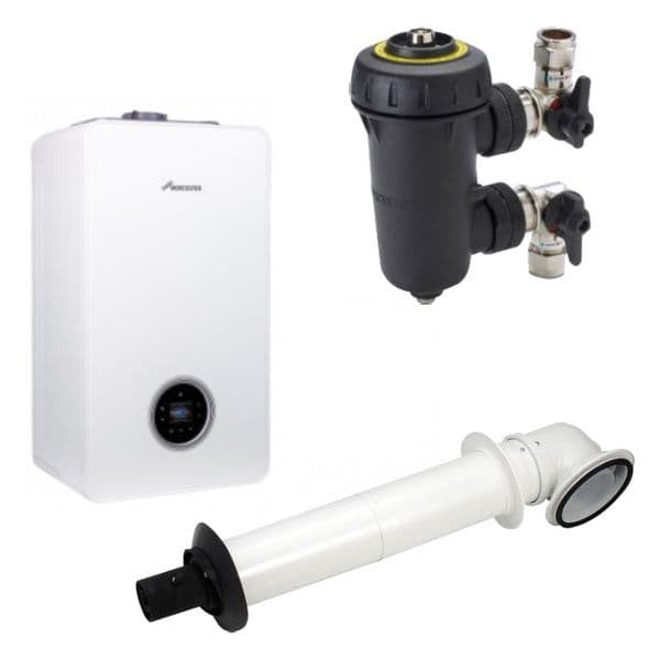 Worcester 4000 25kw Combi Pack Inc Horizontal Flue & 22mm Compact Filter