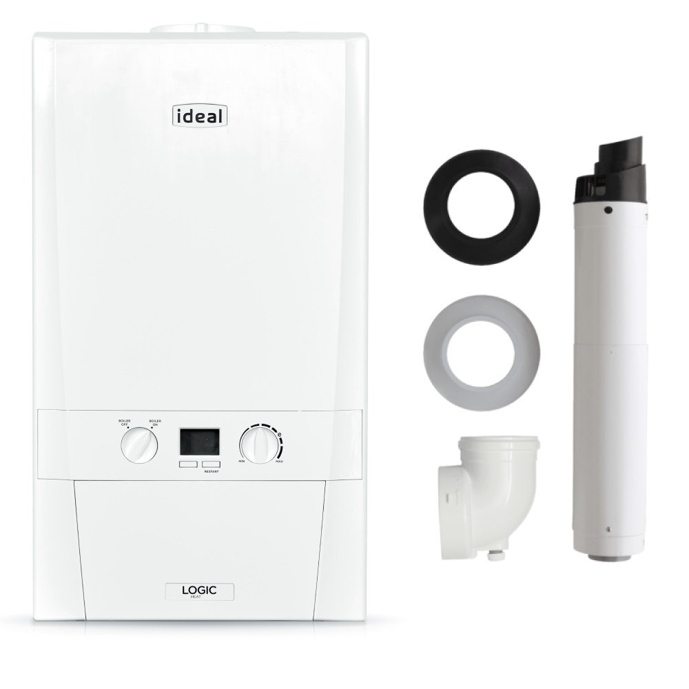 Ideal Logic+ 15kw Heat Only Pack - Boiler & Flue