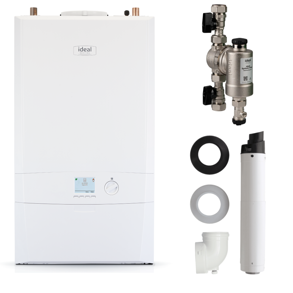 Ideal Logic Max 15kw System Pack Boiler, Flue & Filter