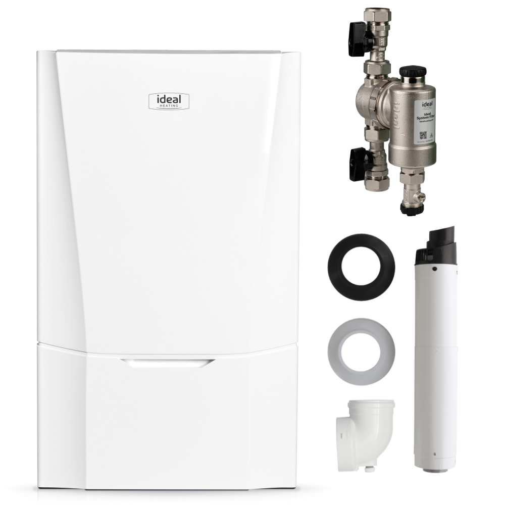 Ideal Vogue Max 40kw Combi Pack - Boiler, Flue & Filter