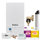 Vaillant ecoFIT Pure 825 25kw Combi Pack inc Flue, Filter, chemicals, controls, CO Alarm and fittings pack