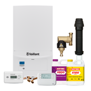 Vaillant ecoFIT Pure 825 25kw Combi Pack inc Vertical Flue, Filter, chemicals, controls, CO Alarm and fittings pack